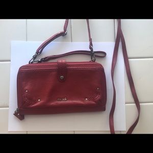 Red “the sak” Over Shoulder or Clutch Purse
